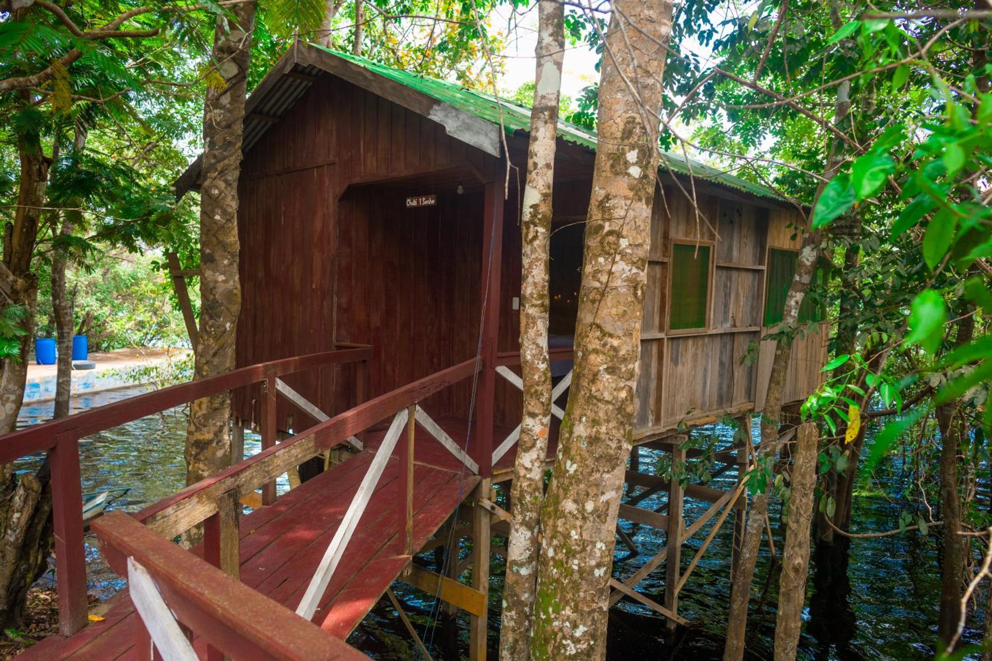 Vista do Lago Jungle Lodge Cajual Exterior foto